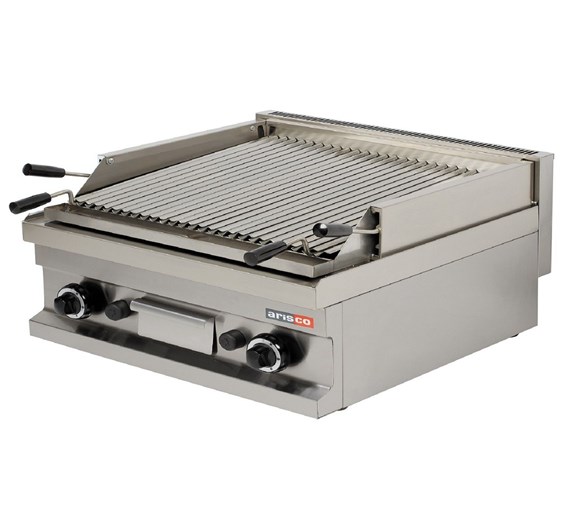 Arisco Gas Lava Rock Chargrill 615mm Wide - 2 Burner. Natural Gas or LPG