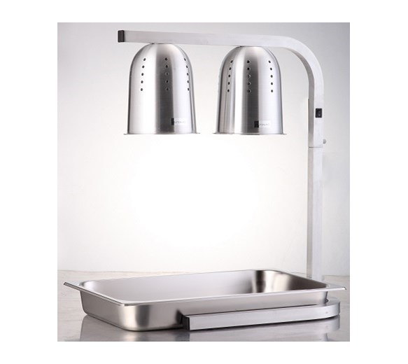 Quattro Twin Lamp Heated Display With GN 1-1 Size Base Tray