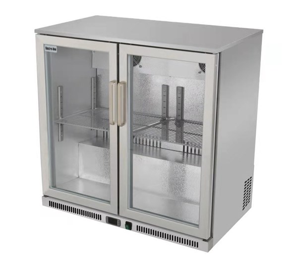 Gastroline Hinged Double Door Bottle Cooler in Stainless Steel Gastroline Hinged Double Door Bottle Cooler in Stainless Steel