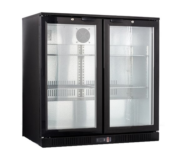 Gastroline 835mm Low Height Undercounter Hinged Double Door Bottle Cooler