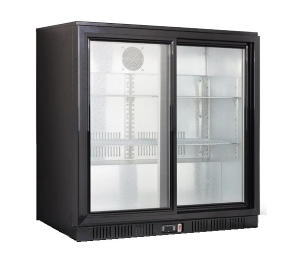 Gastroline 835mm Low Height Undercounter Sliding Double Door Bottle Cooler