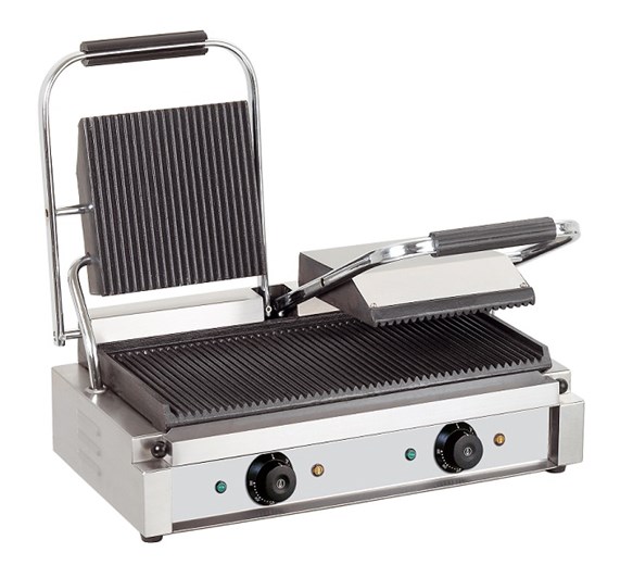 Quattro Twin Contact Panini Grill Ribbed Top and Bottom Plates