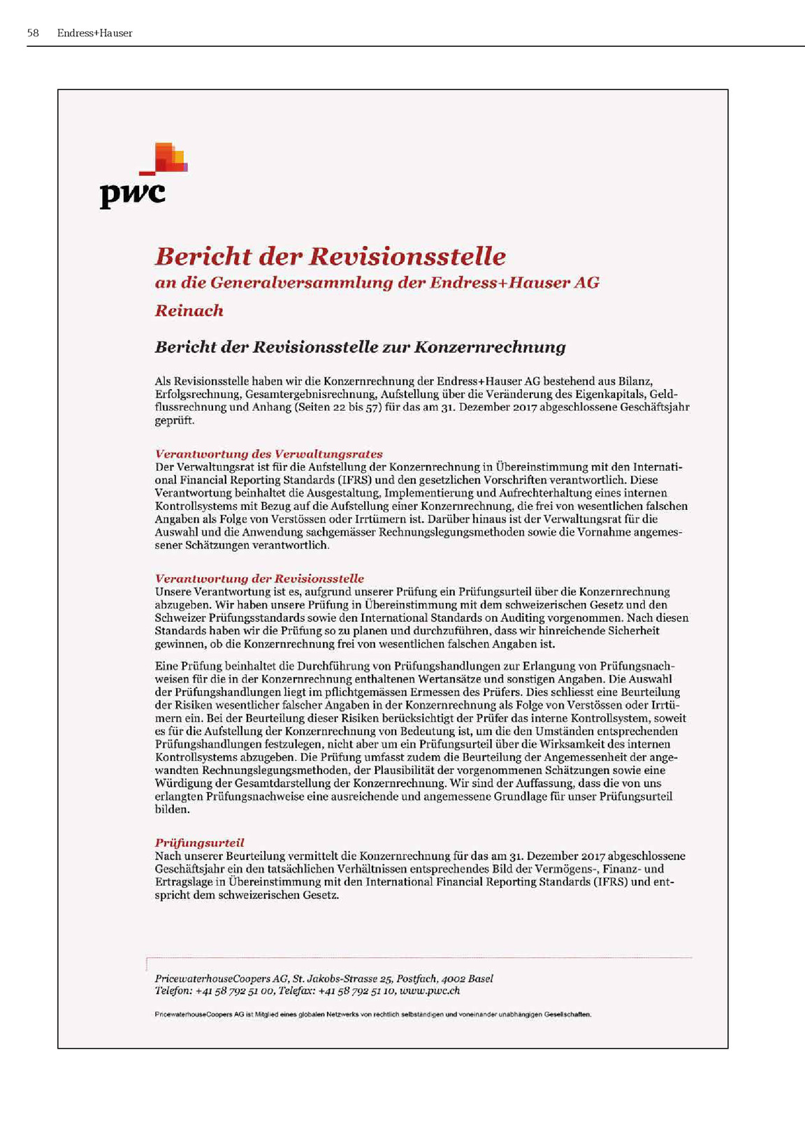 Geschaftsbericht 2017 Endress Hauser Ag Kiosk