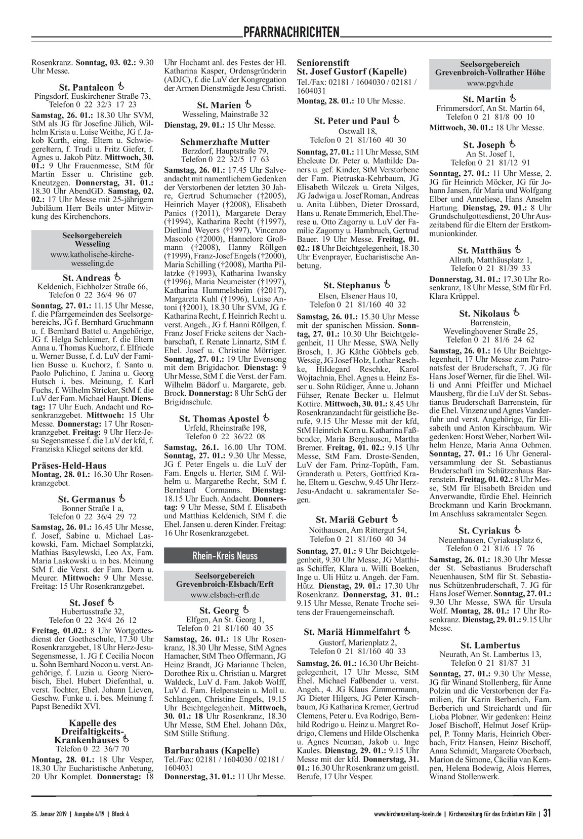 Kirchenzeitung Koln Nr 4 Kirchenzeitung Koln E Paper