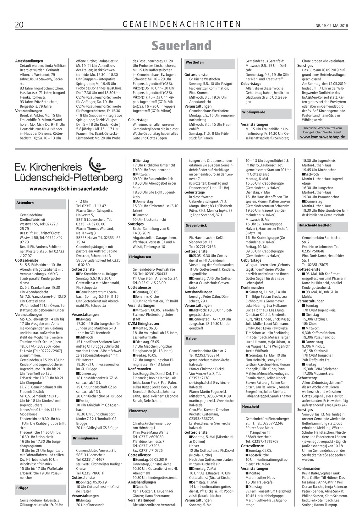 Sauerland 19 2019 Unsere Kirche