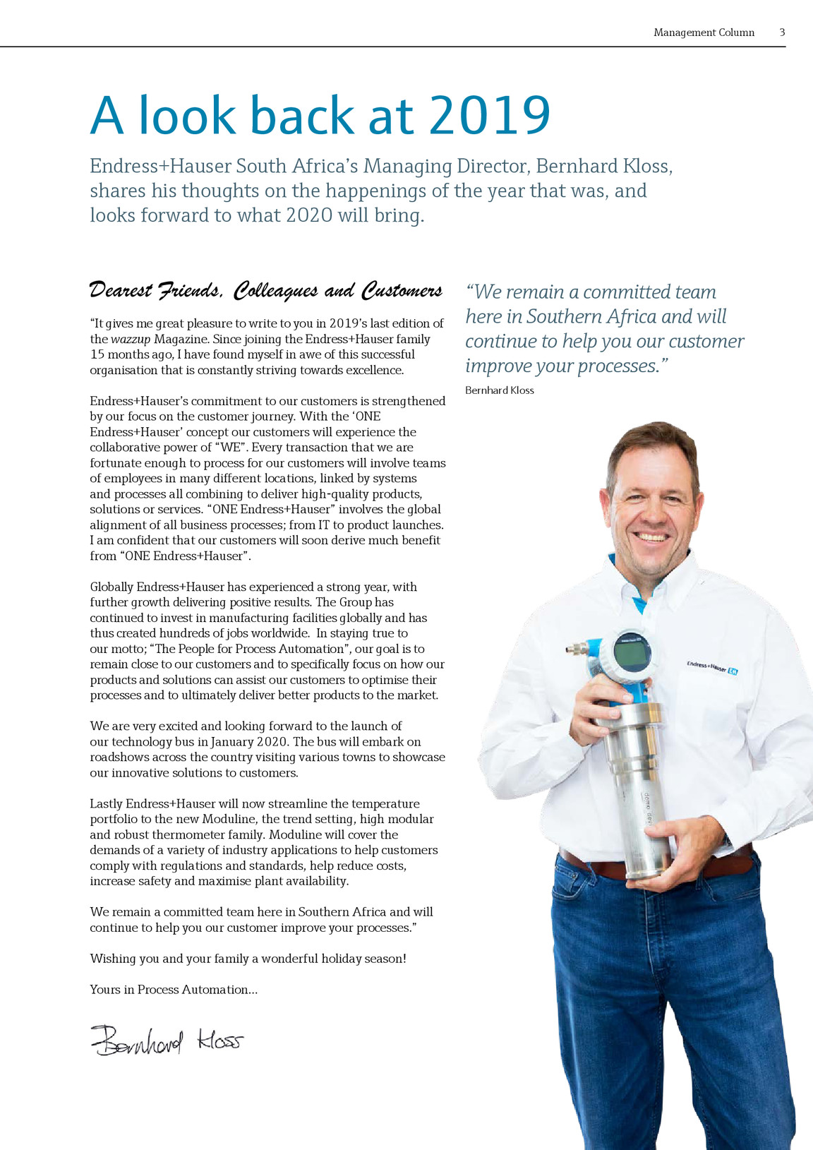 Wazzup Magazine Issue 3 2019 Endress Hauser Ag Kiosk