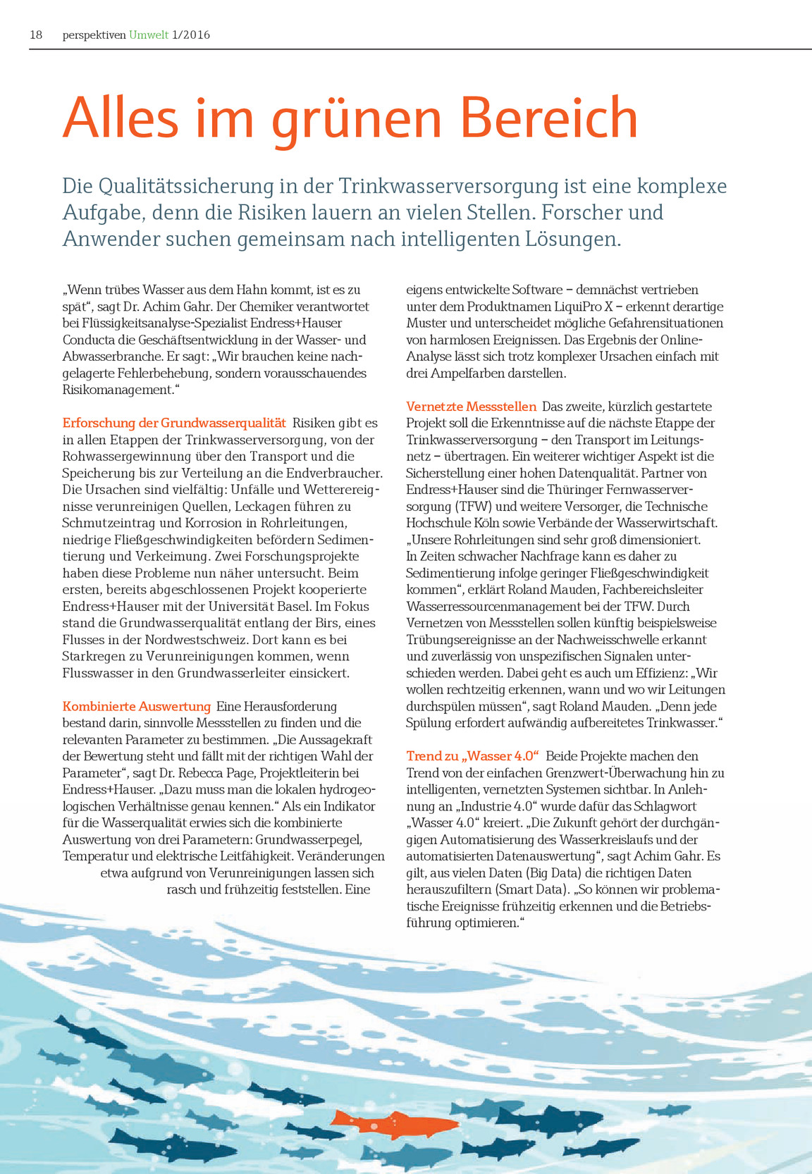 Perspektiven Umwelt Unsere Gewasser Bleiben Sauber Endress