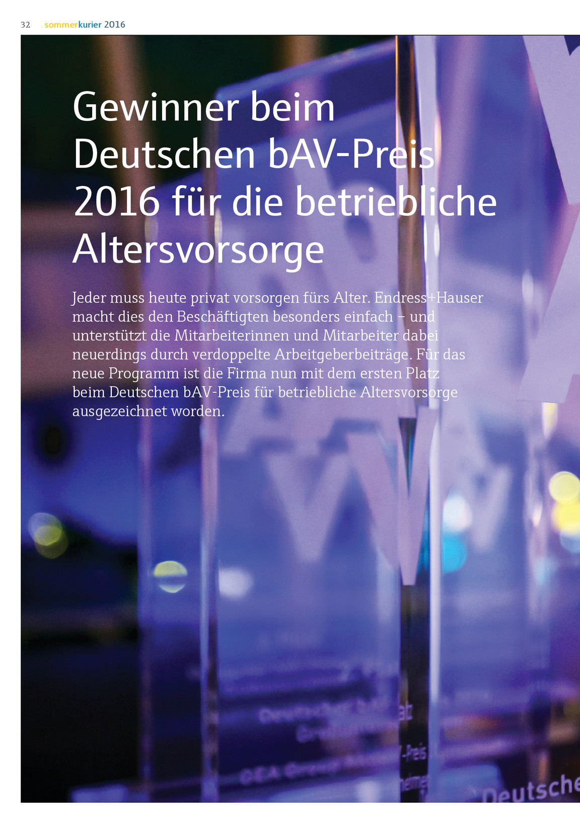 Sommerkurier 2016 Endress Hauser Ag Kiosk