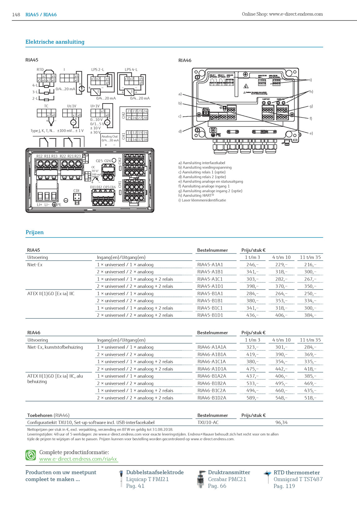 E Direct Catalogus 2017 2018 Endress Hauser Ag Kiosk