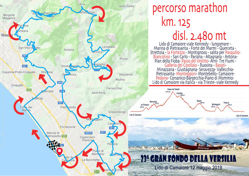 Gran Fondo della Versilia - percorso Marathon