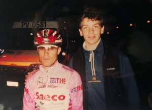 Il giovane Davide e Damiano Cunego Davide e Damiano Cunego