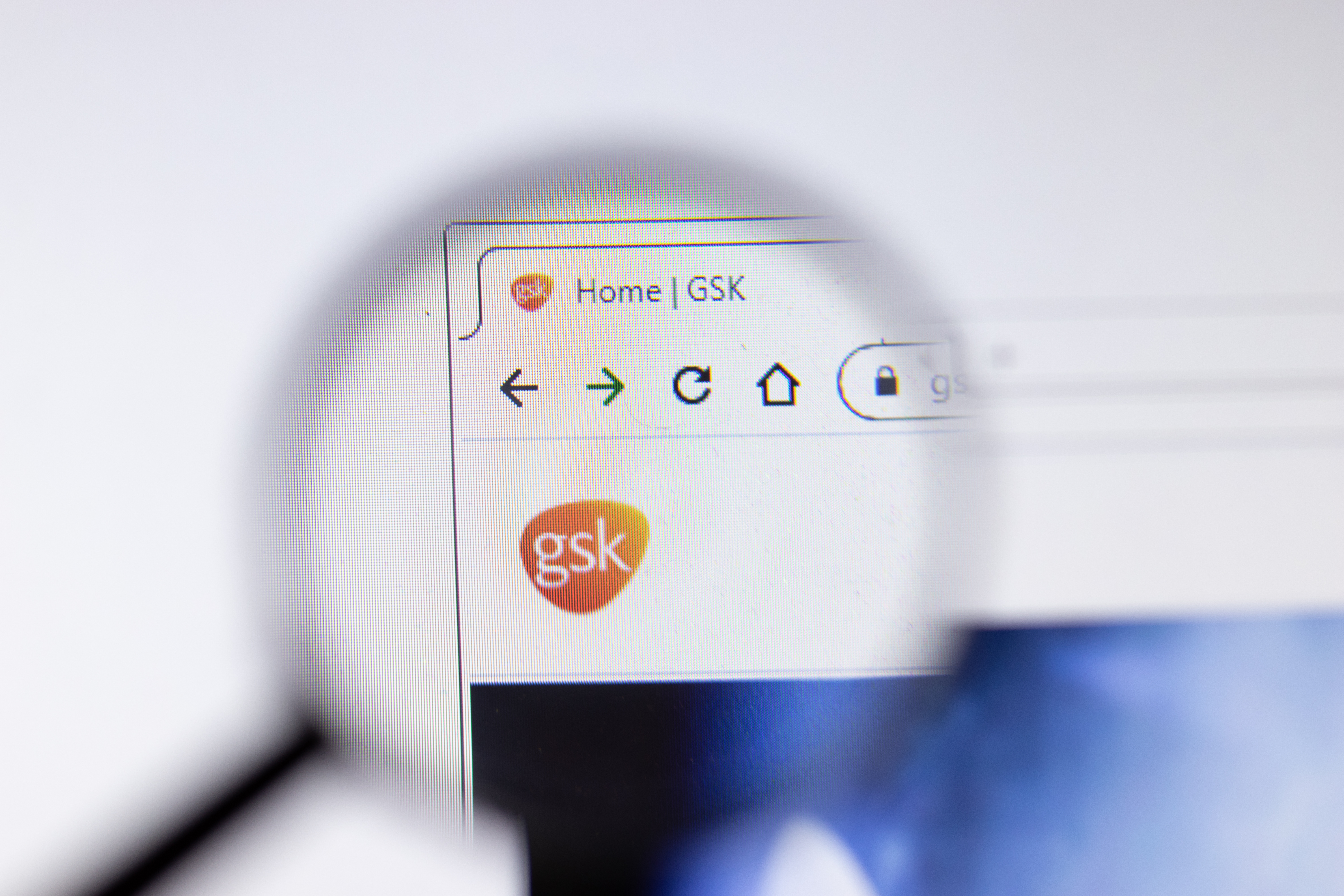 Glaxo Smith Kline logo on web browser
