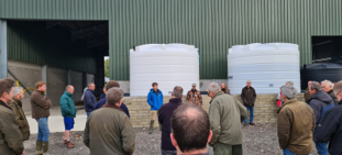 Essex and Suffolk Water Catchment Advisor talking at North Essex Farm Cluster farm walk (Oct 2022)