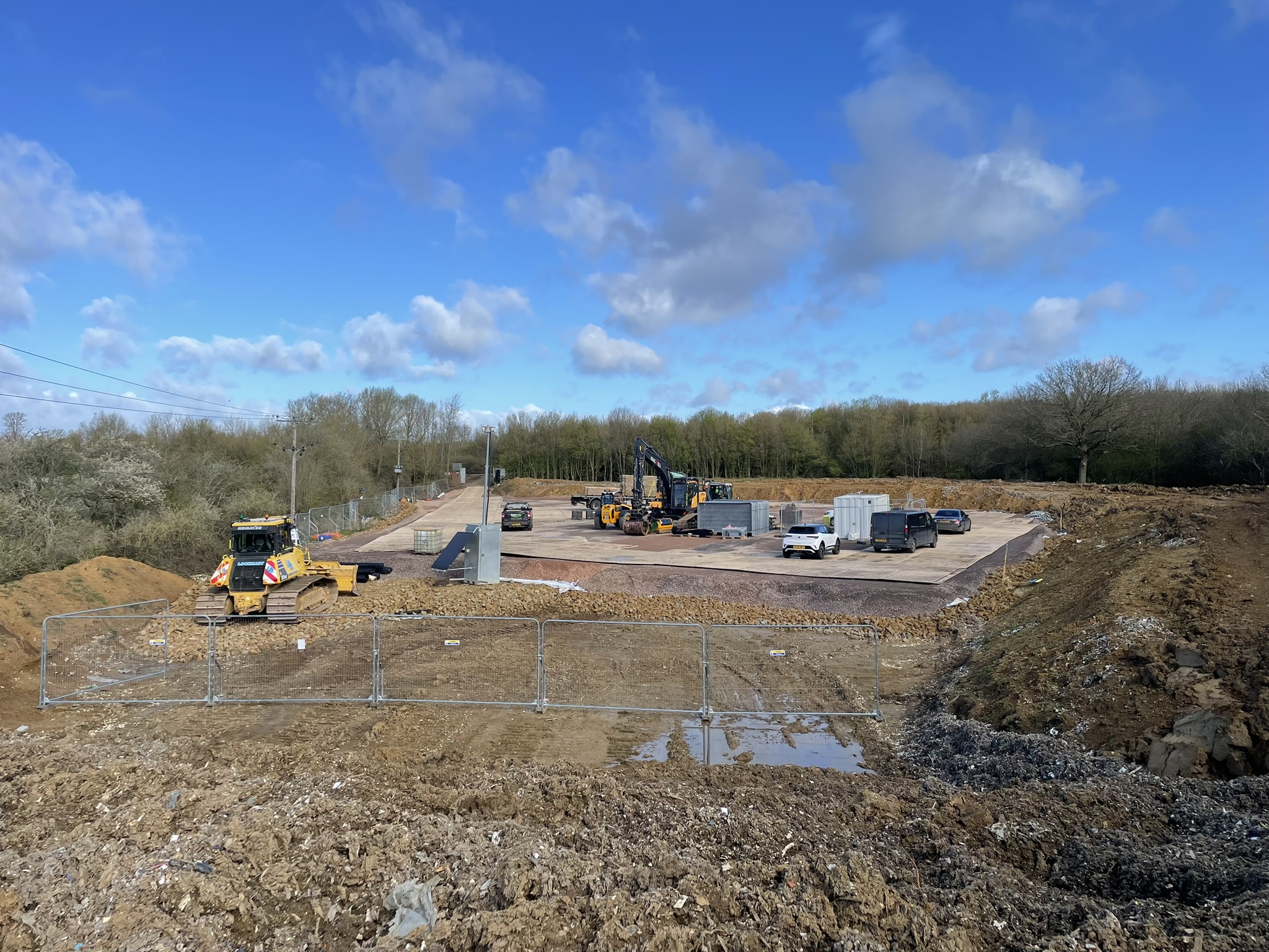 image showing the site with aggregate laid