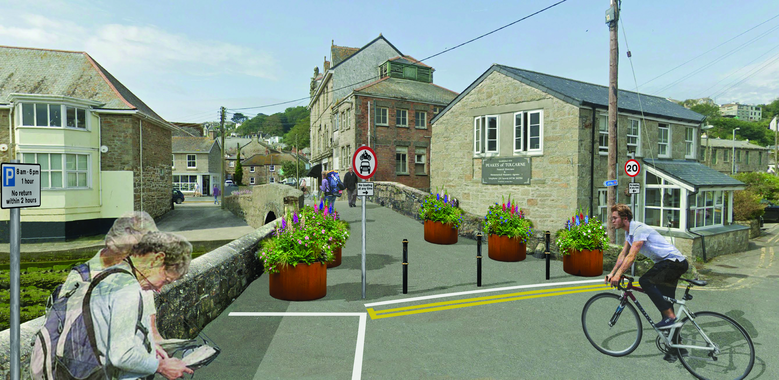 Artist impression of what the Old Bridge would look like from the northern side