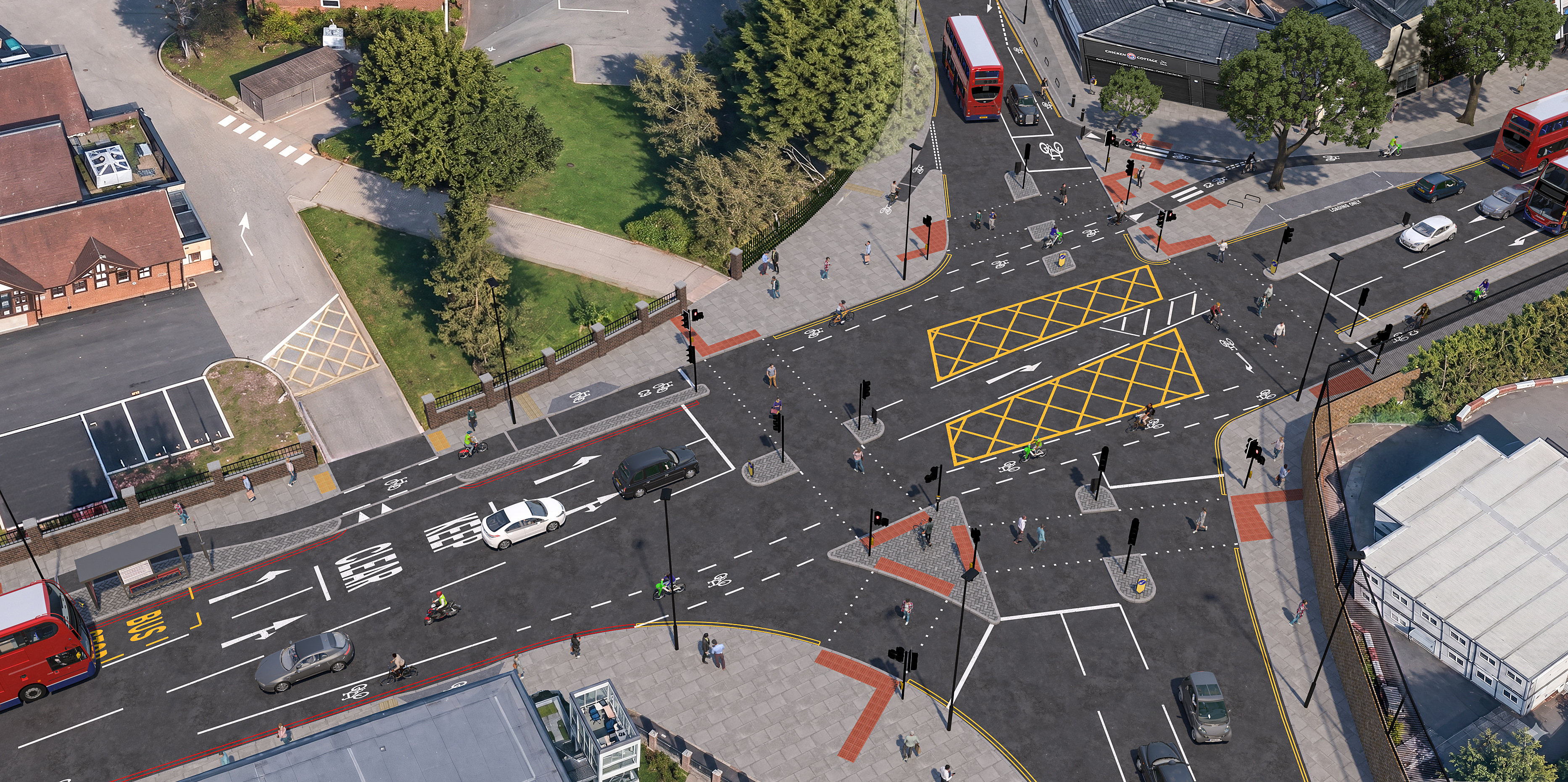 CGI image of Busch Corner Junction