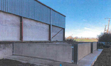 Sealed bund built prior to installation of liquid fertiliser tanks, reducing the risk of spills to local watercourse