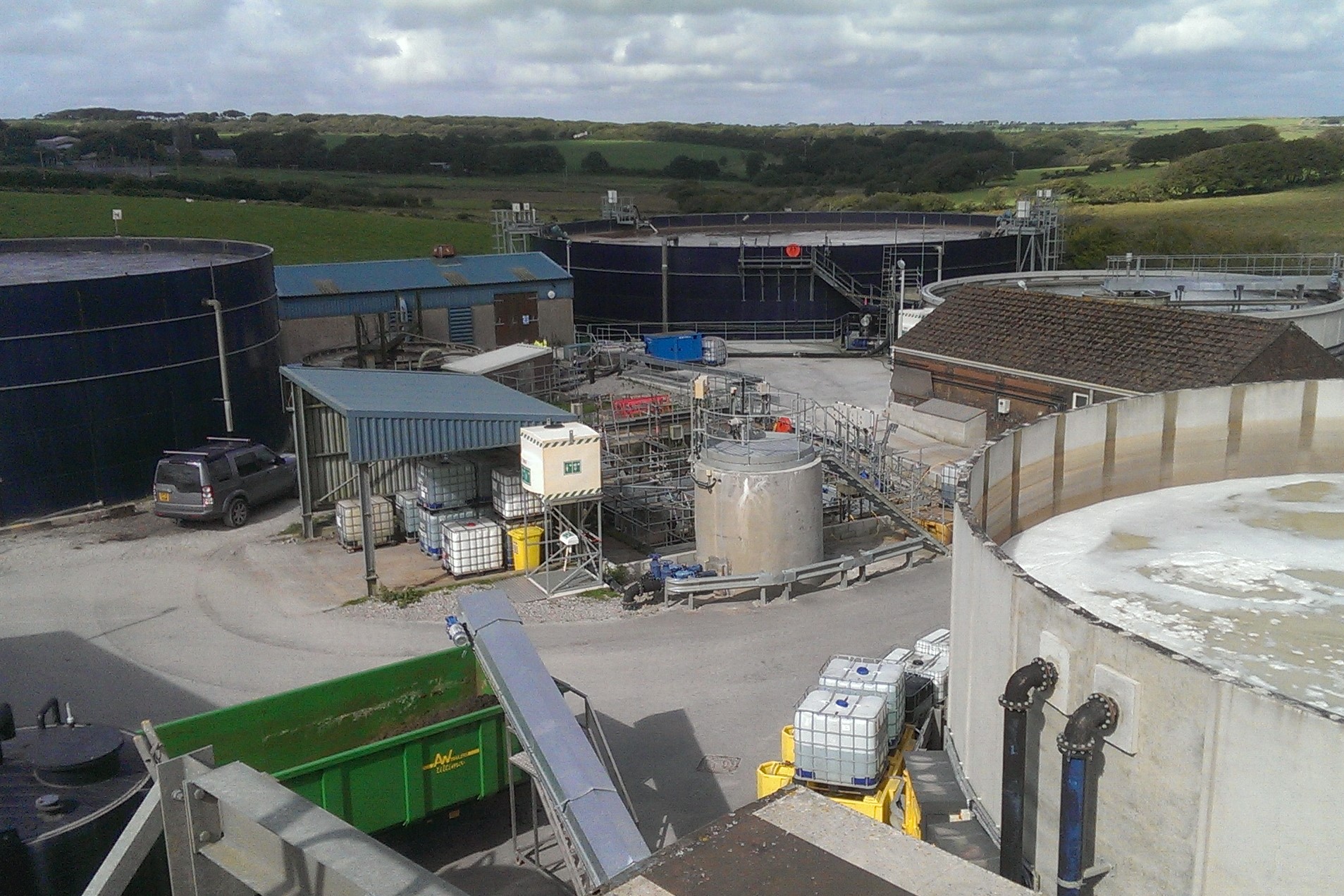 View of the Davidstow treatment plant from a high angle..