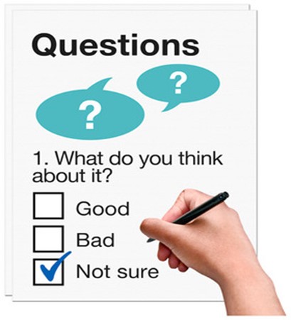 Image of a survey questionnaire 
