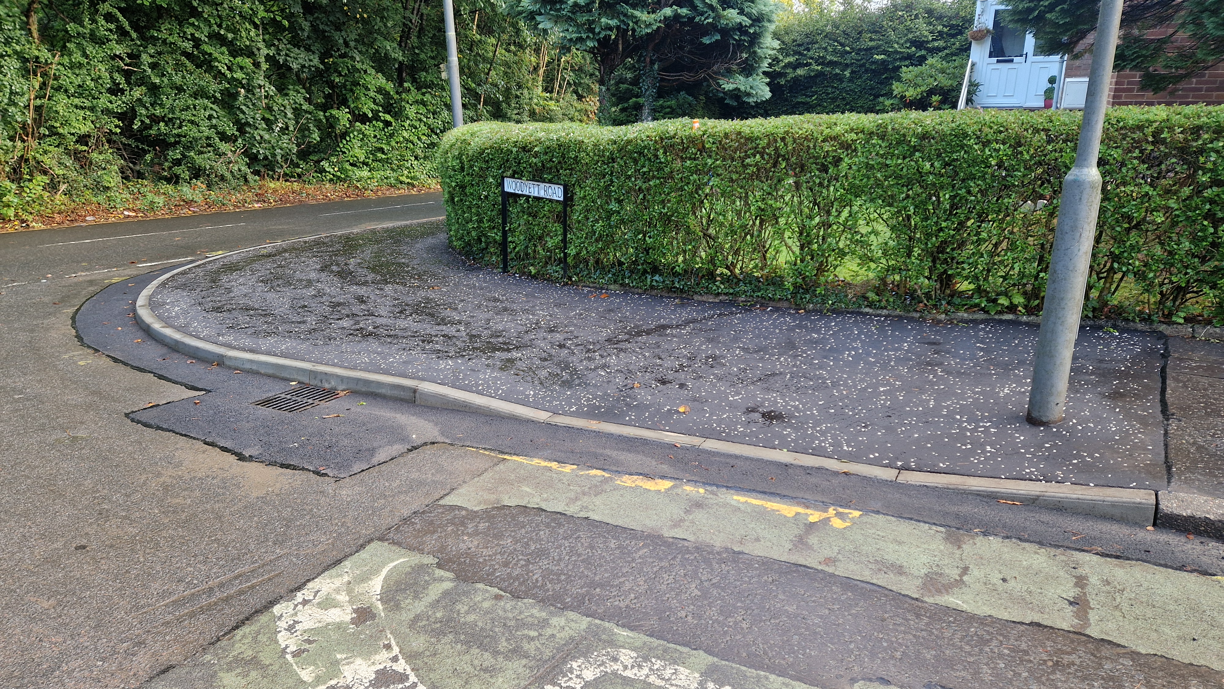 Photo showing a wider footway with a new dropped kerb.