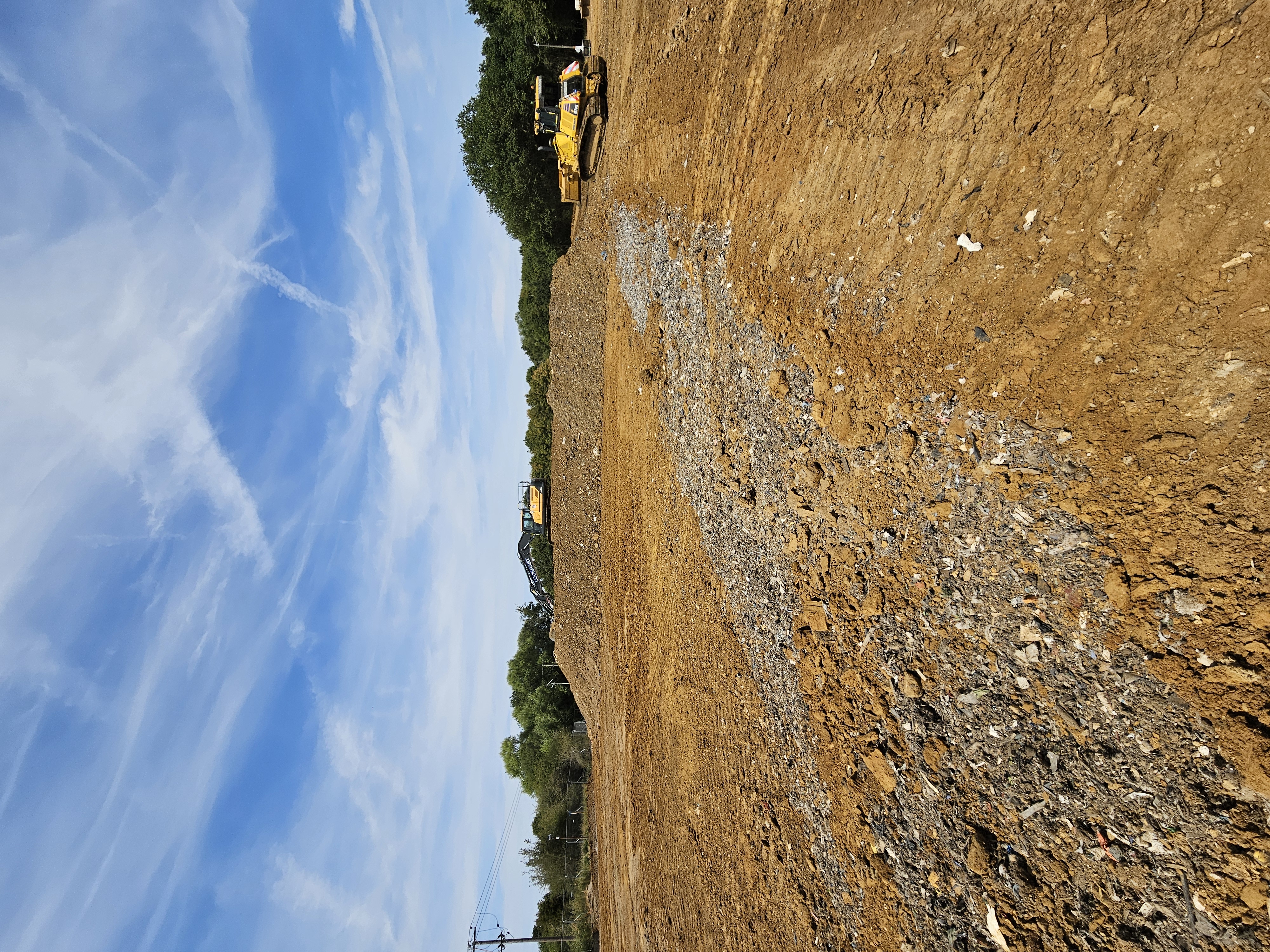 image showing the seam of buried waste