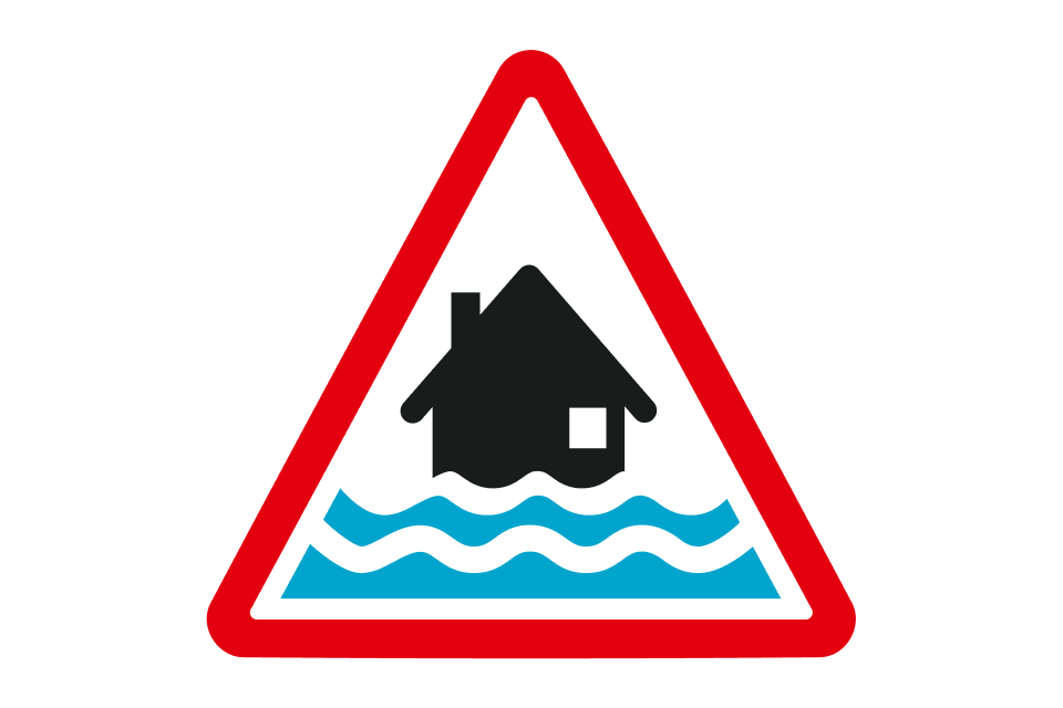 Flood Warning triangle warning icon