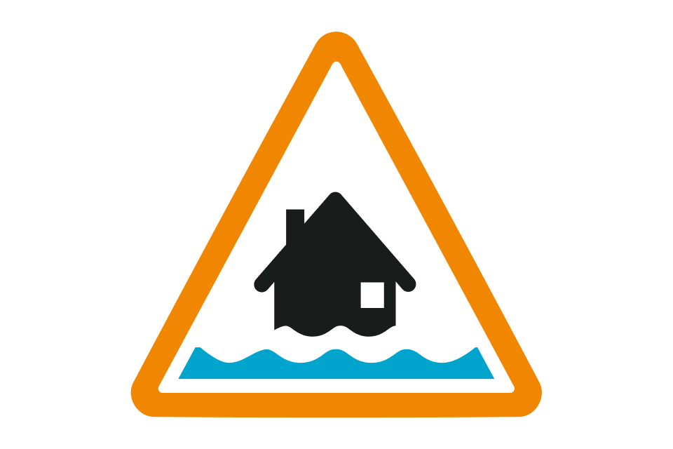 Flood Alert triangle warning icon