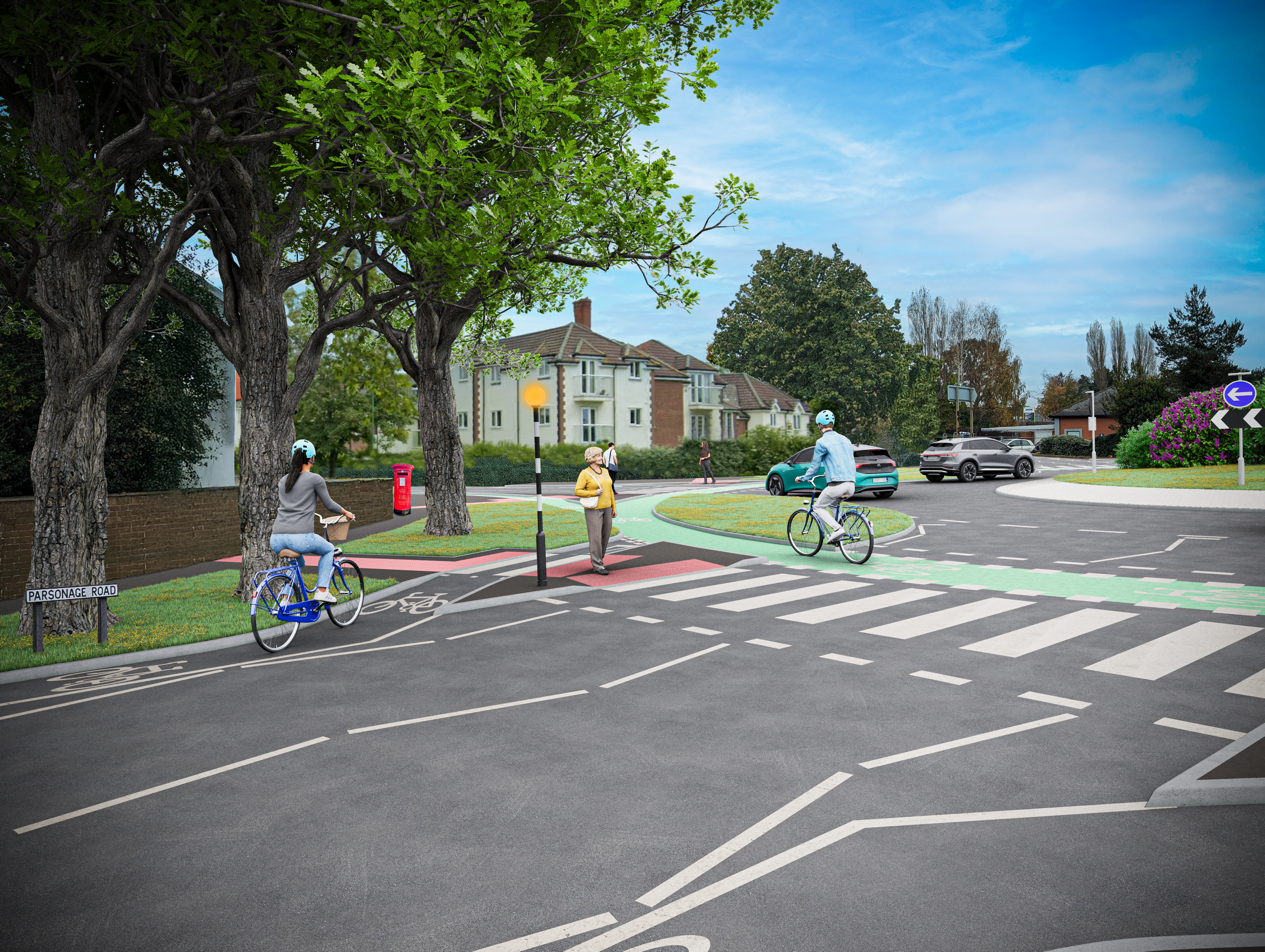 Artists impression of 'Dutch' style roundabout at Parsonage Way