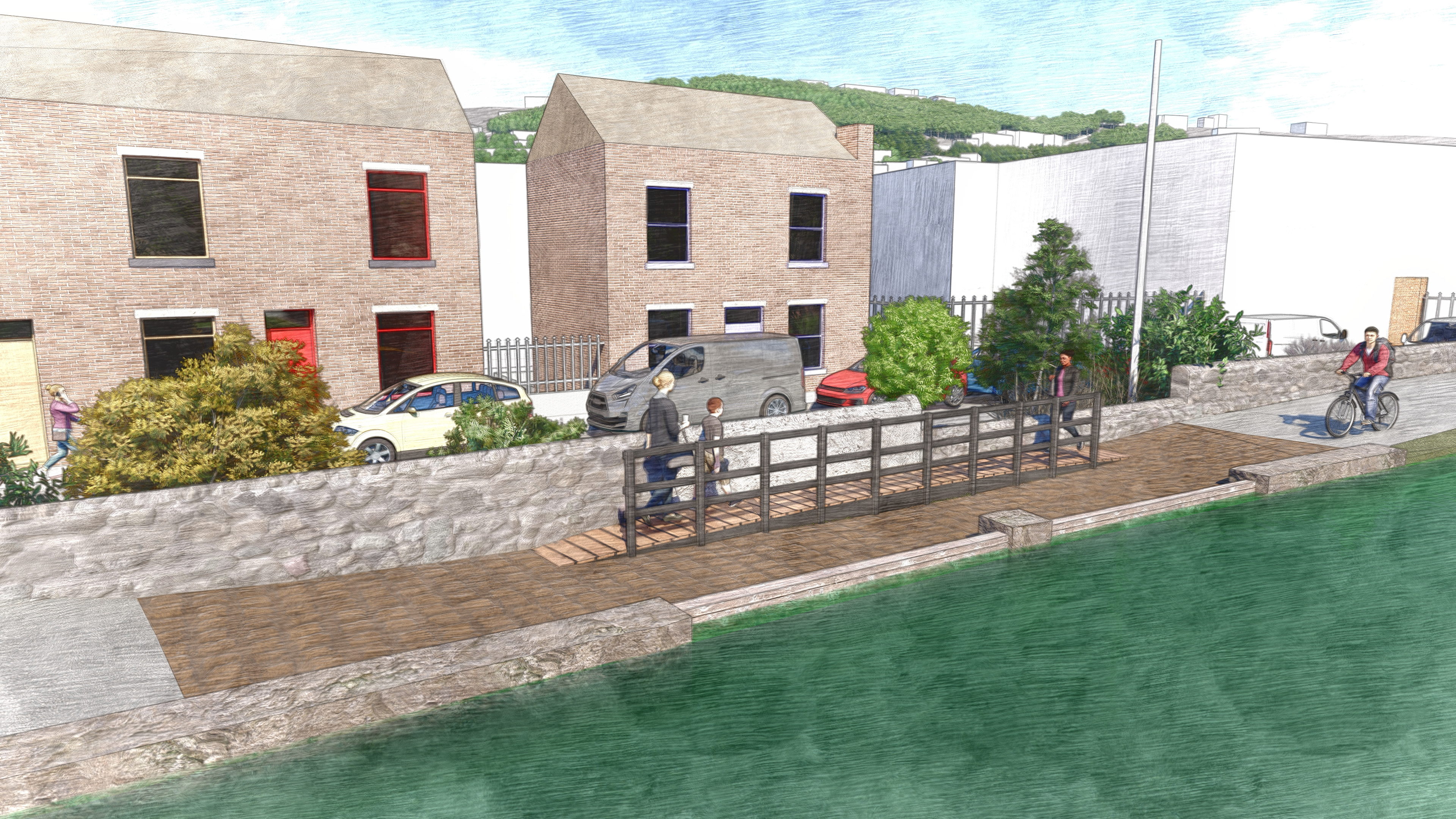 Kilnhurst Weir Option 1 3D View