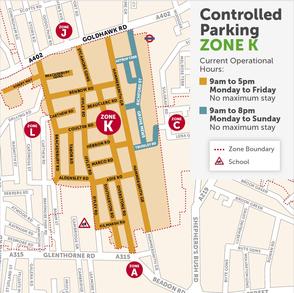 Map of CPZ K - all information is in the text above and below this map.