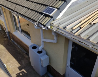 Smart water butt installed at customer property