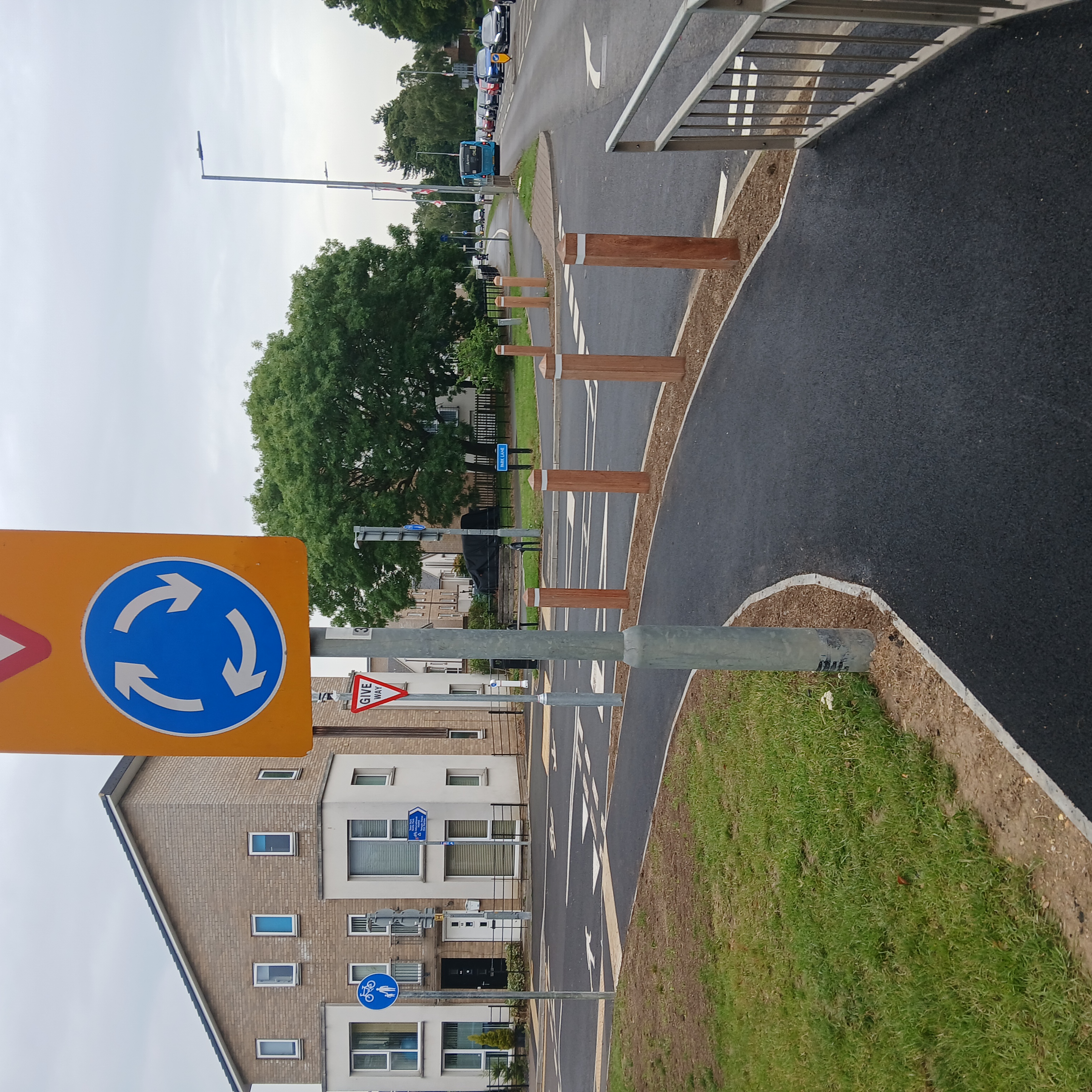 Photo of a new raised table and uncontrolled crossing on Park Lane in Harlow.