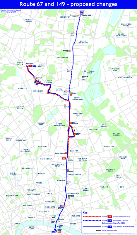 Geographic map of proposed changes