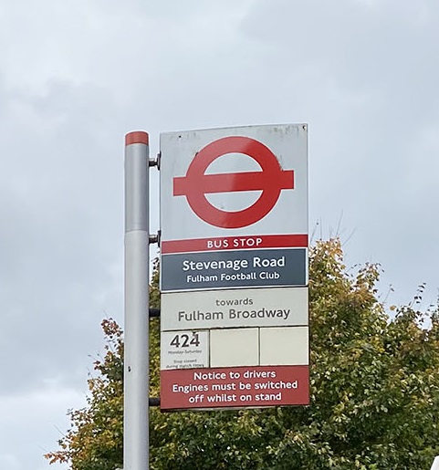Picture of bus stop flag