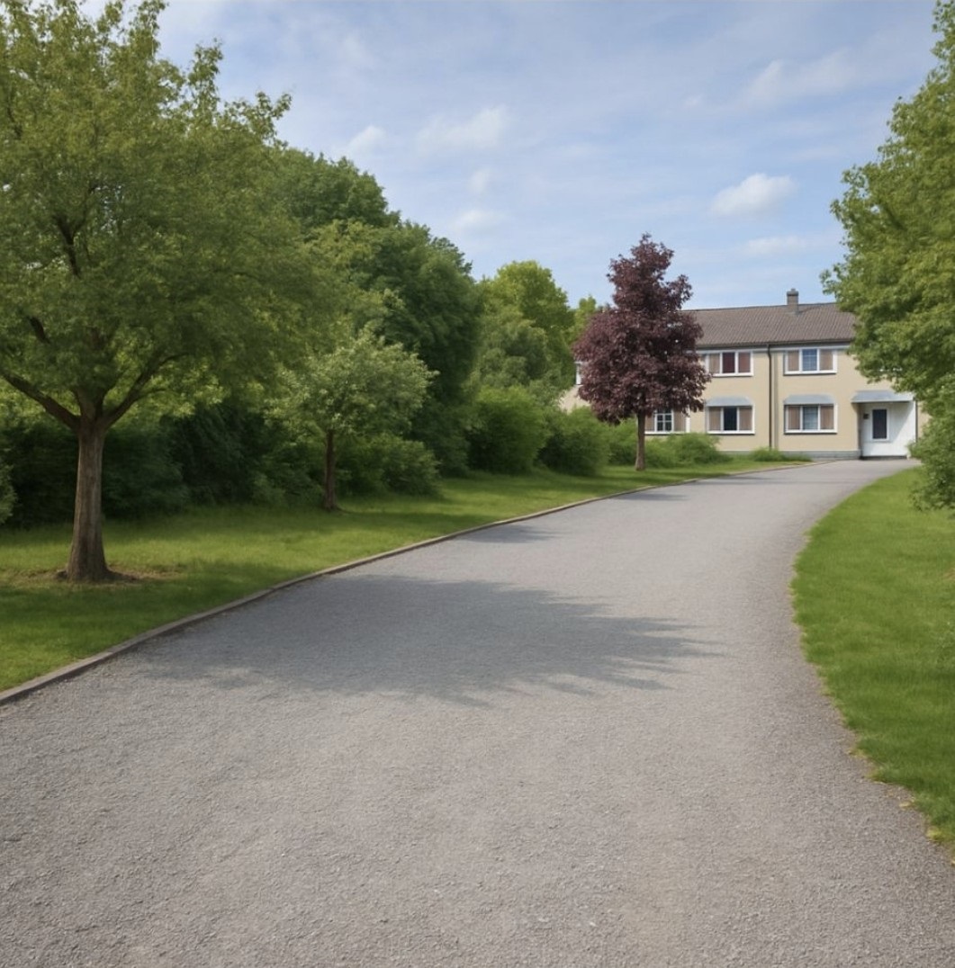 option 2 - wide path and grass border