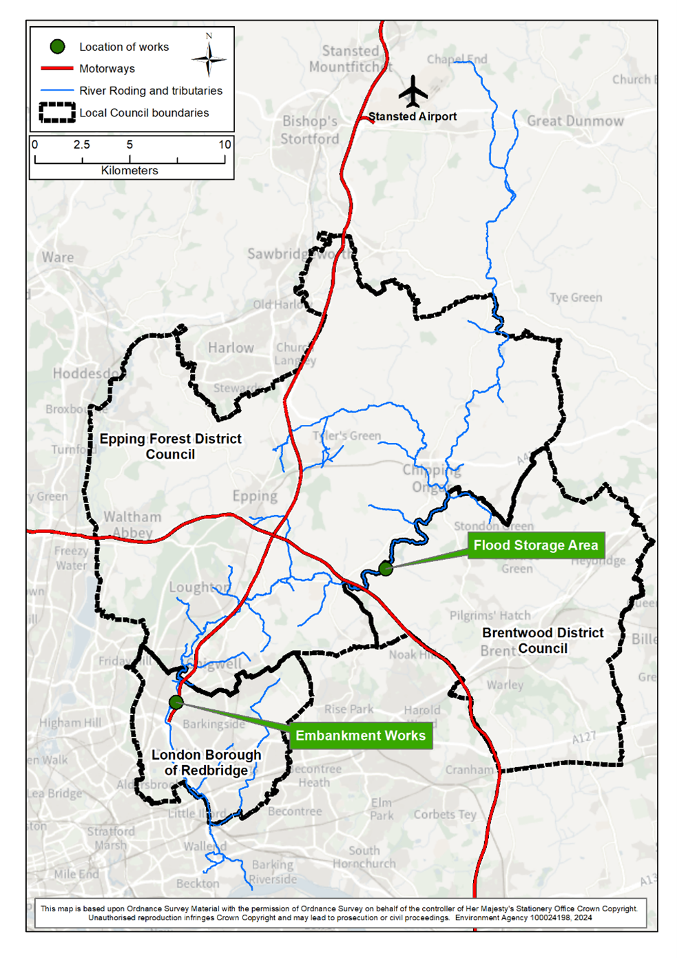 Image showing the locations of the construction works