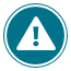 Icon representing a warning sign