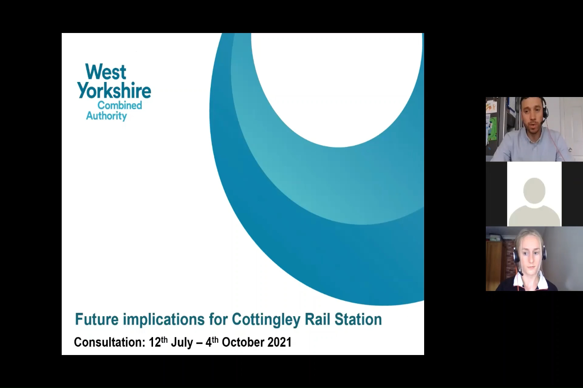 Monday 13 September Public Webinar on Cottingley Rail Station