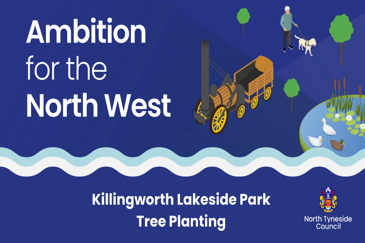 School children replant native trees at Killingworth Lakeside Park