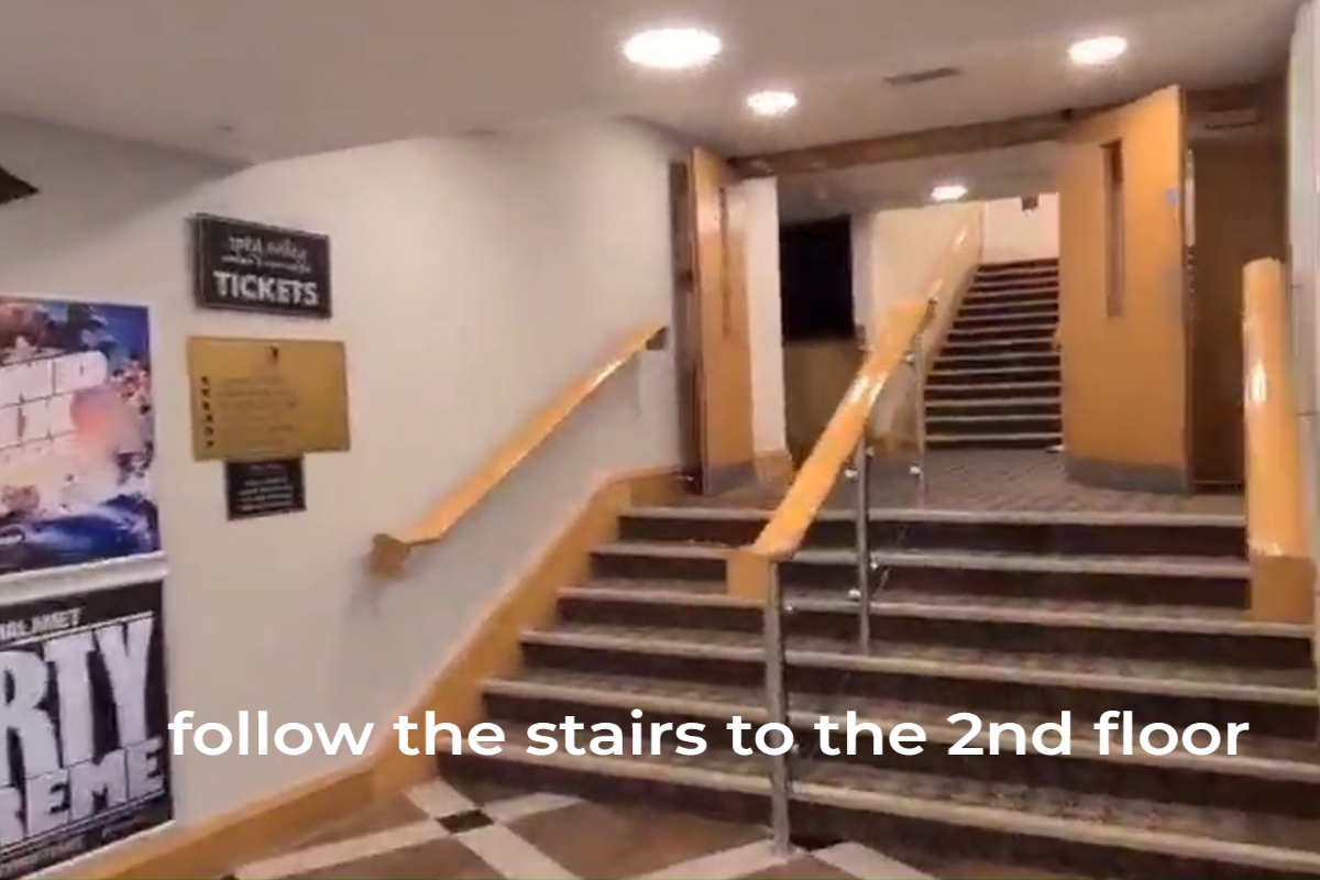 Venue walk-through using the stairs