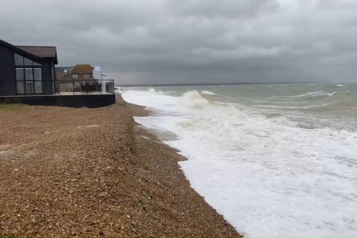 Captured in Pevensey: the strength of the waves and the challenge we face in protecting the coastline.