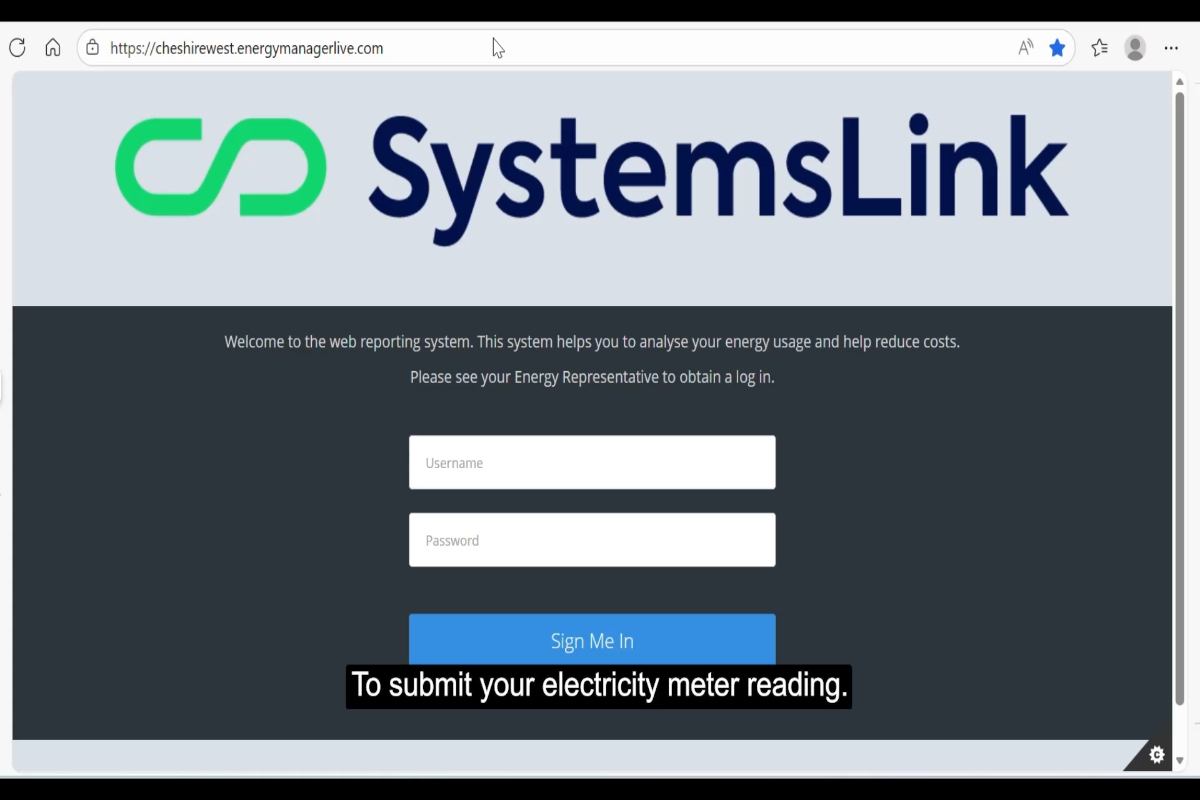 How to upload an electricity meter reading