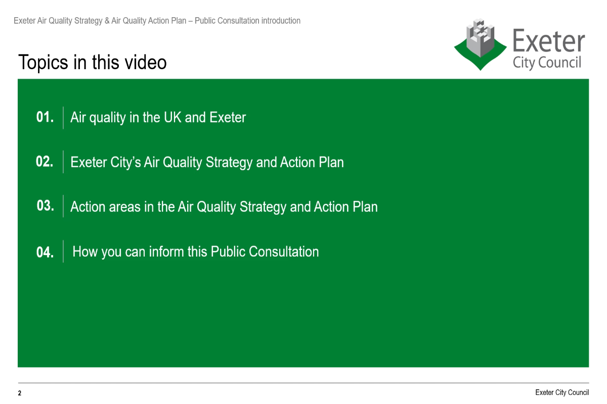 Video: Improving Air Quality in Exeter