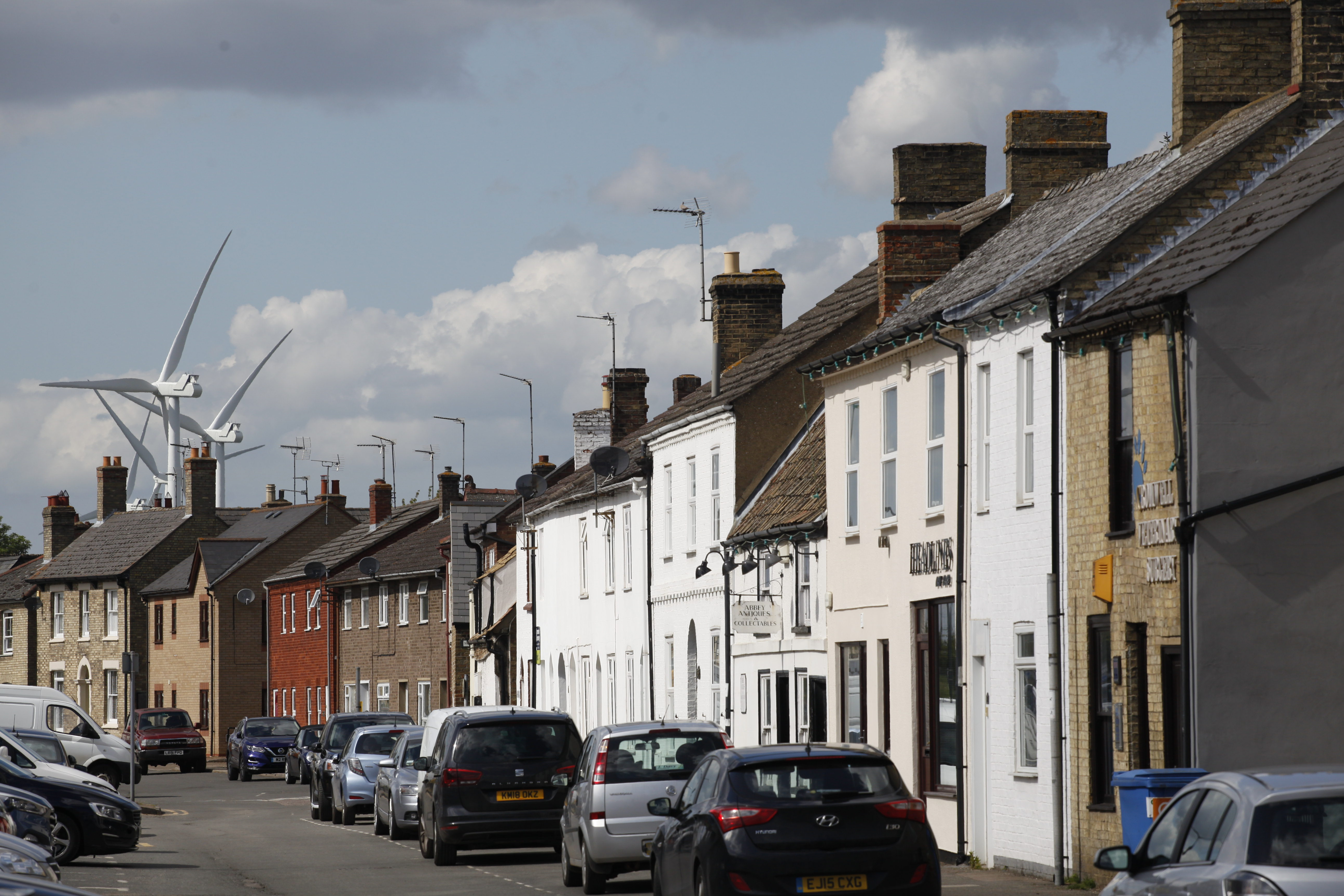 Road in Ramsey lined by homes