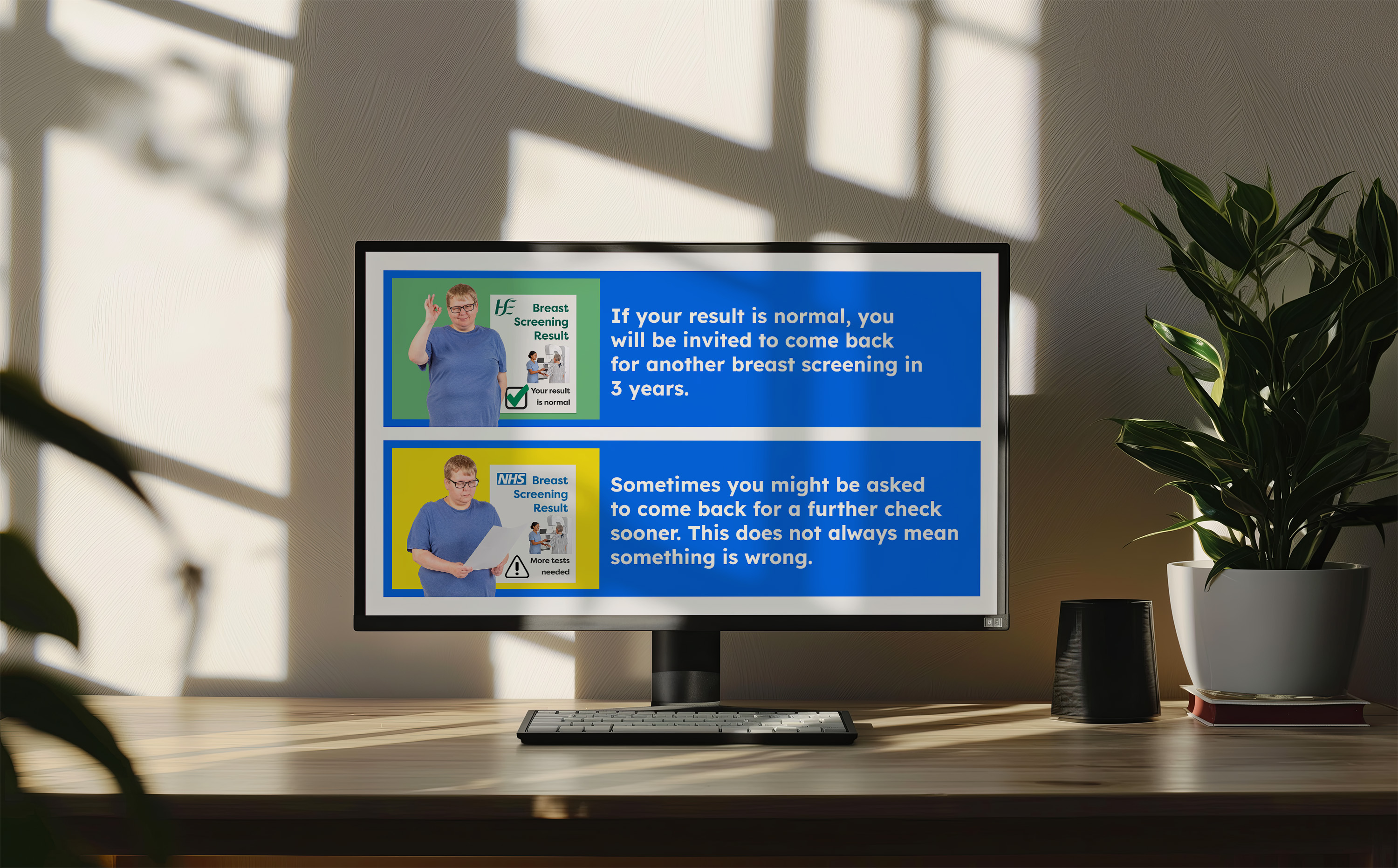 a mock up of a talking text easy read video on a desktop screen