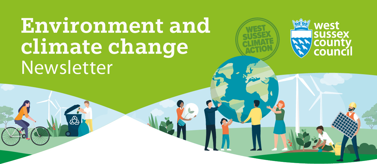 Environment and climate chnage newsletter banner, people taking action 