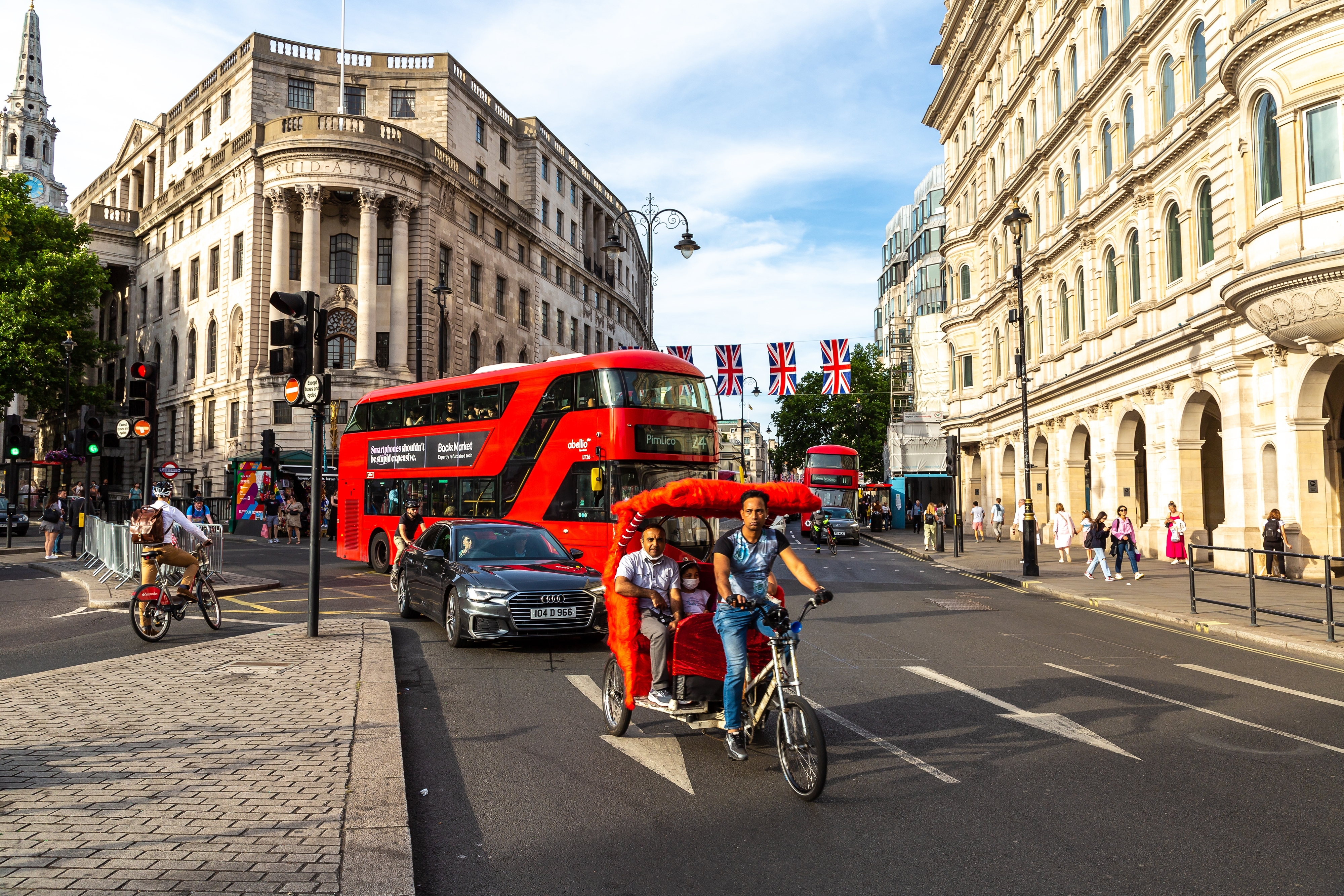 Image of pedicab in London