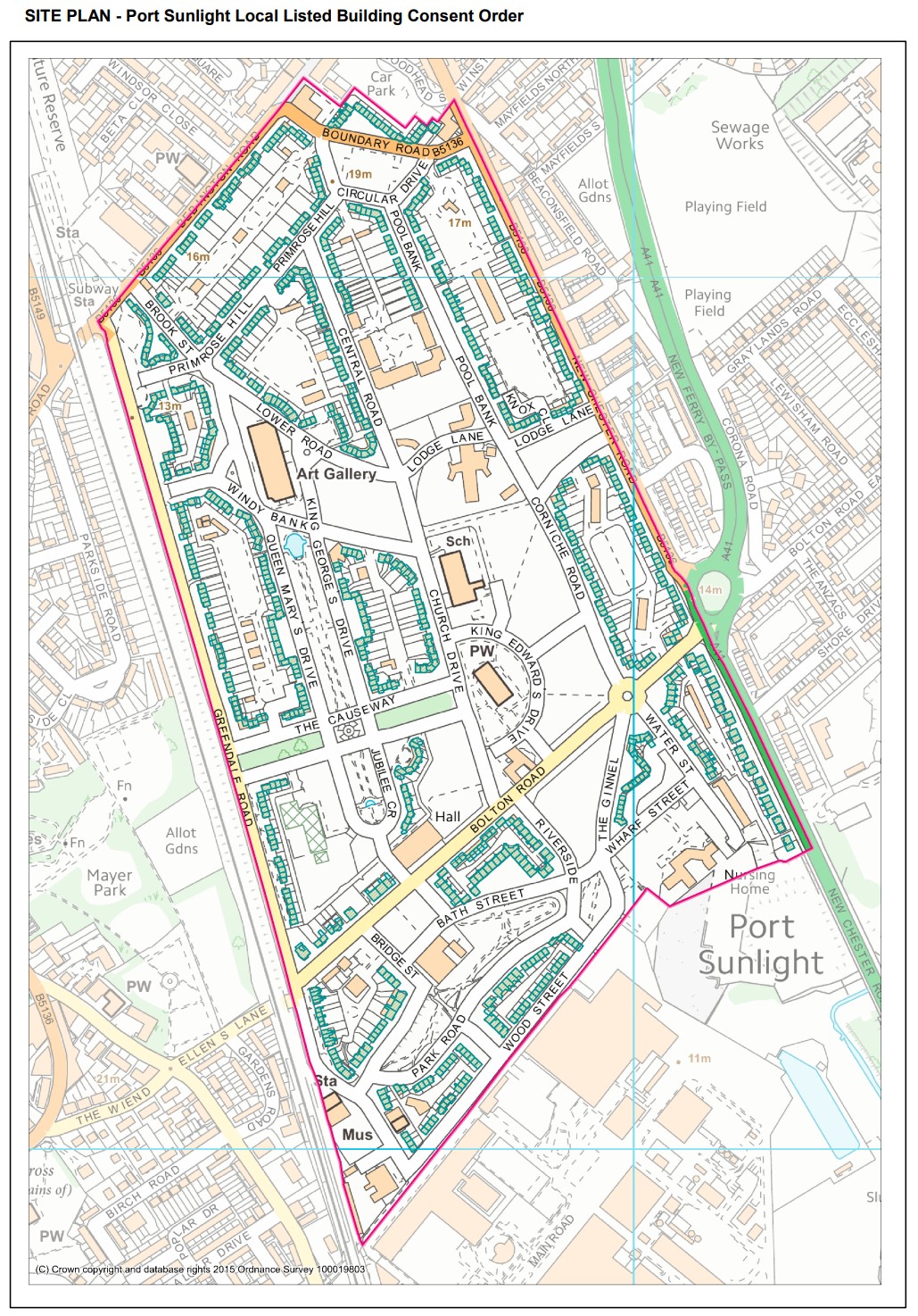 SITE PLAN - Port Sunlight Local Listed Building Consent Order