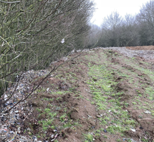 image showing section of waste before waste removal