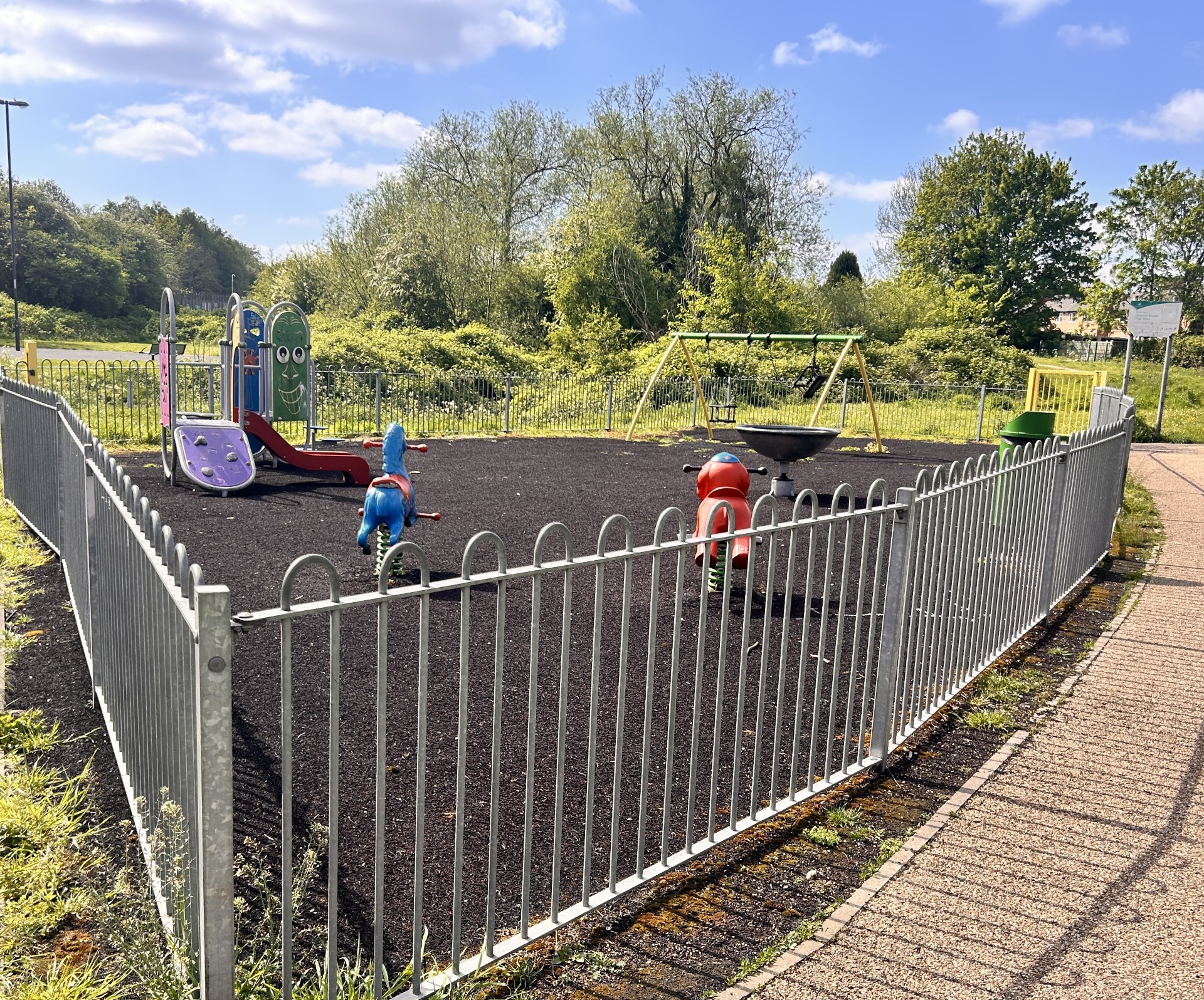 Photograph of existing play area at Cheviot Street play area